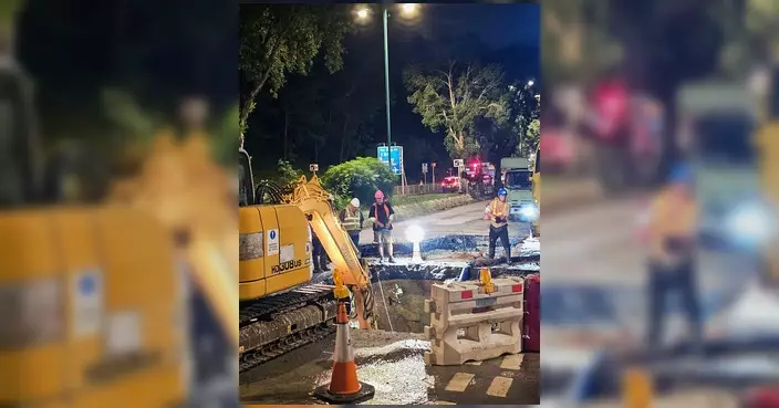青山公路緊急水管維修完成 早上9時半起陸續恢復供水