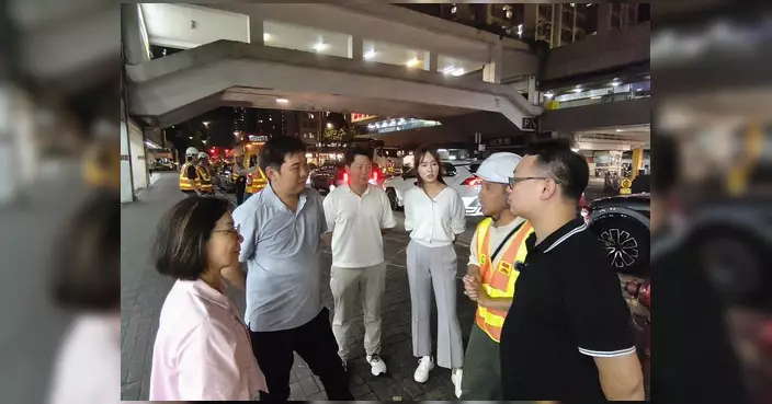 大埔中心首階段修補工程完成 李文傑聯同多名議員通宵視察