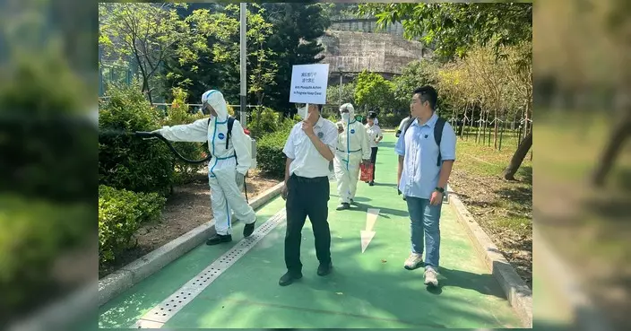 青衣東北公園至長發邨聯合滅蚊巡查 源頭清理積水衞生死角