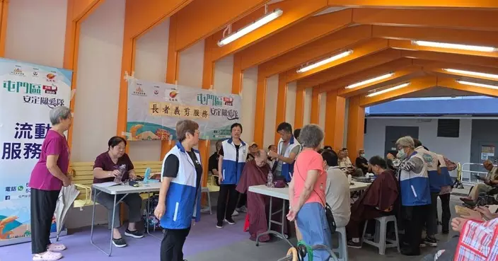 馮沛賢聯同安定關愛隊 為長者居民提供免費義工剪髮