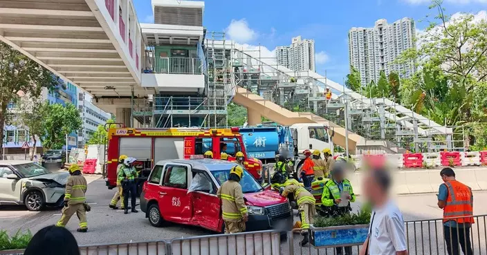 楓樹窩路近清心街交界交通意外 兩傷者送院現場逐步解封