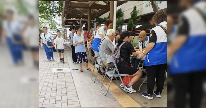 屯門湖景關愛隊周三服務日 湖光樓外設街站量血壓