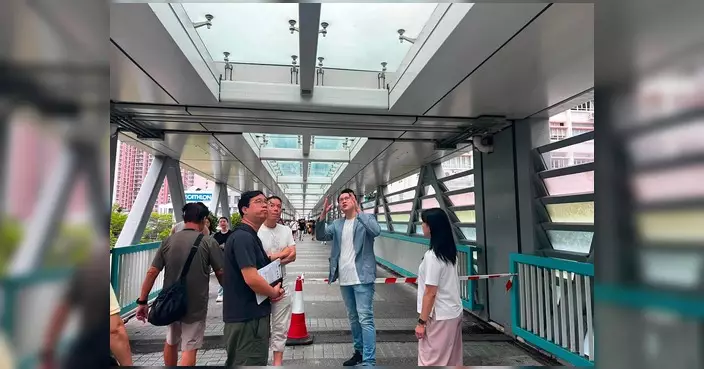 約見路政署視察尚德天橋 跟進防滑滲漏及遮光問題
