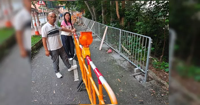 小瀝源路旁圍欄日久失修 路政署上周起分批更換