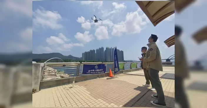 將軍澳警區無人機高空巡邏 票控30人行人路違例踏單車