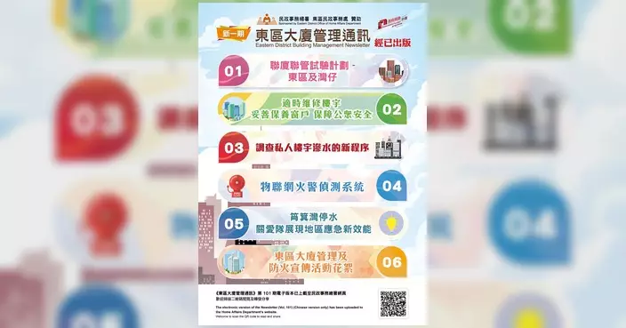 東區大廈管理通訊第101期出版 電子版供市民參閱