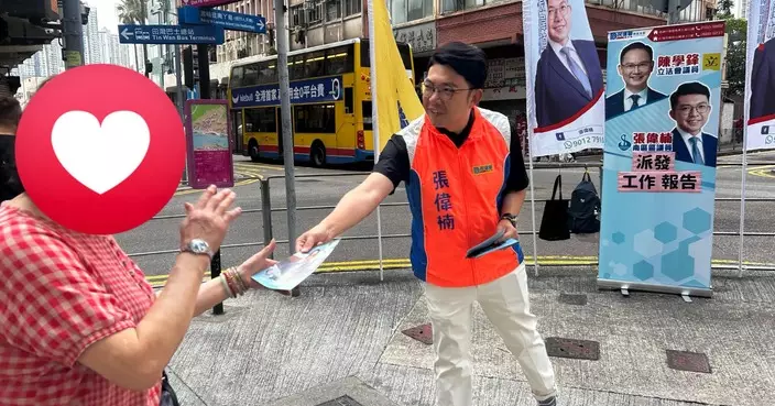 陳學鋒張偉楠田灣早站派發工作報告 預祝街坊中秋快樂