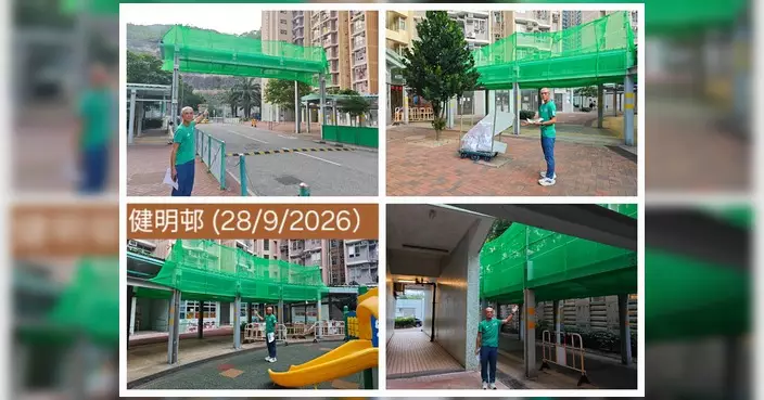 健明邨有蓋通道滴水照明失修 管理公司今日起展開維修