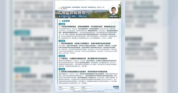 大埔區晨報天氣與交通提示 吐露港公路南行夜間分段封閉