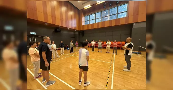 沙田區關愛隊愉欣小區再辦匹克球訓練班 首堂正式開班